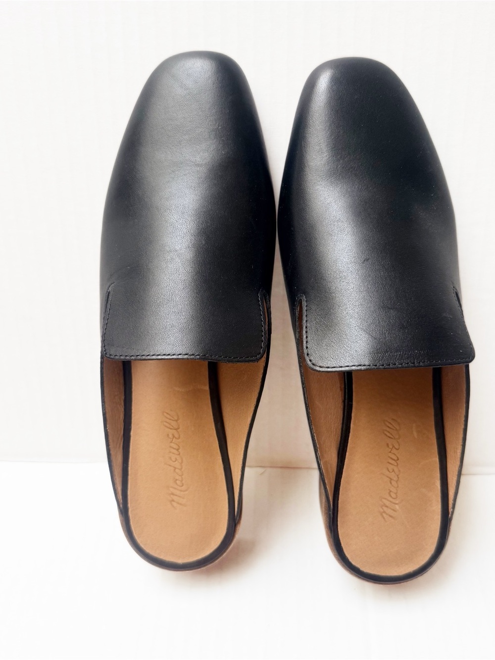 💋Madewell Black Leather Slip-On Loafers for Men